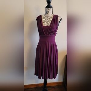 WHITE HOUSE BLACK MARKET | Genius Convertible Fit Flare Dress | Burgandy - Sz 4